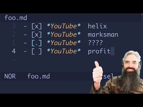 Helix & marksman! (why I don't use Obsidian)