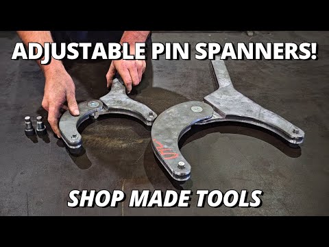 Making HEAVY DUTY Adjustable Pin Spanners! | Shop Made Tools