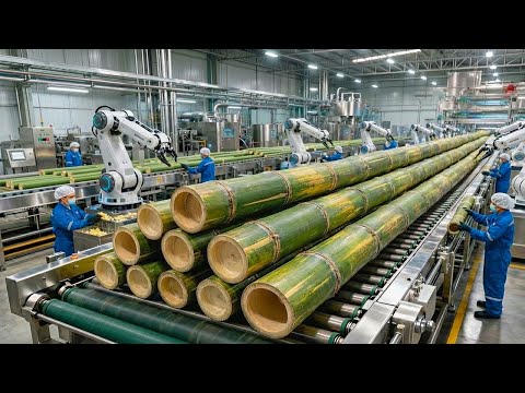 Unique Bamboo Furniture Project – Complete Process from Raw Bamboo to Finished Table & Chairs