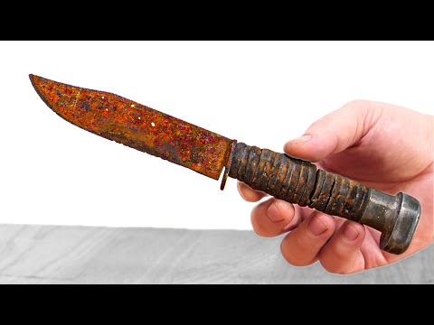 Rusty WW2 MK1 Combat Knife Restored to Former Glory
