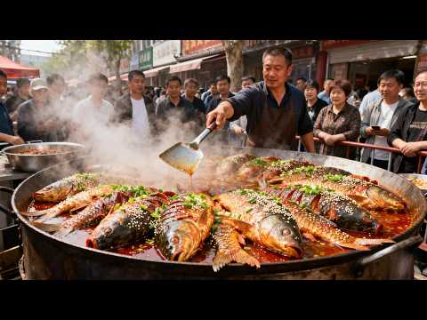 山东济南大哥祖传六代卖炖鱼,不去鳃不去鳞,吃的就是这个味!【好食勇哥】
