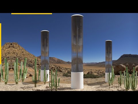 The world's first farm of mechanical CO2 absorbing trees