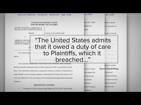 Government admits some liability in fatal midair crash above Washington D.C.