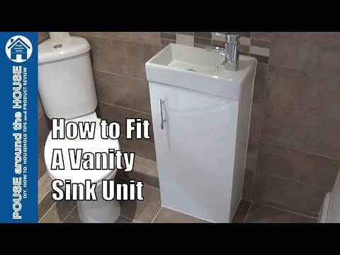 How to install/fit a bathroom sink vanity unit, tap and waste. Plumbing for DIY enthusiasts.