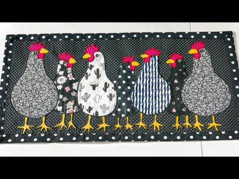 How to Sew a Table Runner with Chicken Appliqué | Easter Table Decor – Step-by-Step Sewing Tutorial