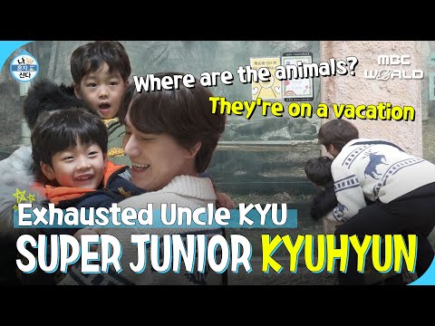 [C.C.] Uncle KYUHYUN is busy taking care of his twin nephews #SUPERJUNIOR #KYUHYUN