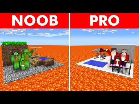 LAVA TSUNAMI vs Mikey & JJ NOOB and PRO Family Bunker in Minecraft