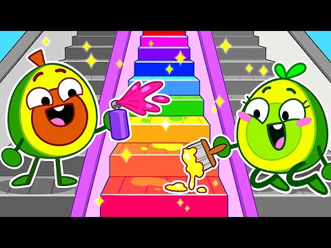 Baby Takes Escalator and Elevator | Safety Tips | Pit & Penny Tales