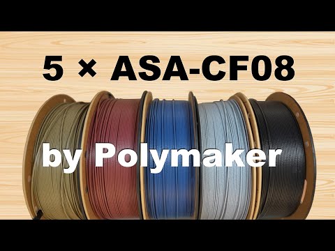 Ultimate Test of Polymaker Fiberon ASA-CF08: 5 Colors Compared
