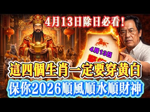 倪海廈預言警告：4月13號的穿衣玄機，屬豬的為什麼不能穿紅？屬蛇的為什麼必須穿紅？今天穿不對，晦氣就除不掉！