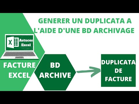 FACTURE EXCEL : Faire un duplicata à partir d'une archive numérique de factures