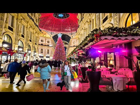 Milan Italy Christmas 2025 🎄 Magical Markets & Sparkling Lights | 4K 60FPS – December 6, 2025