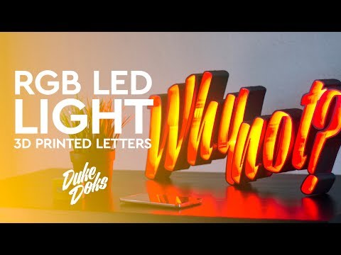 3D Printed LED Marquee Letters / Anet A6 / Letras LED impresas en 3D