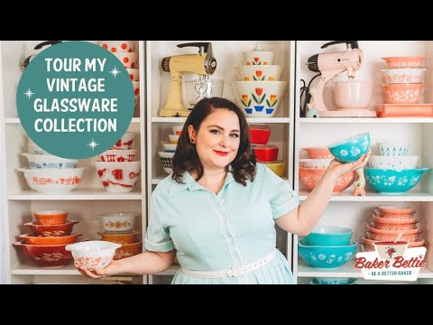 Tour My Vintage Pyrex Collection! | Pyrex, Fire King, Glasbake, Hazel Atlas,