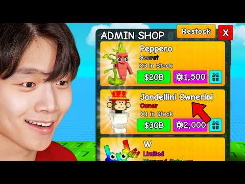 Starting Over Using Only Admin Shop in Plants vs Brainrots