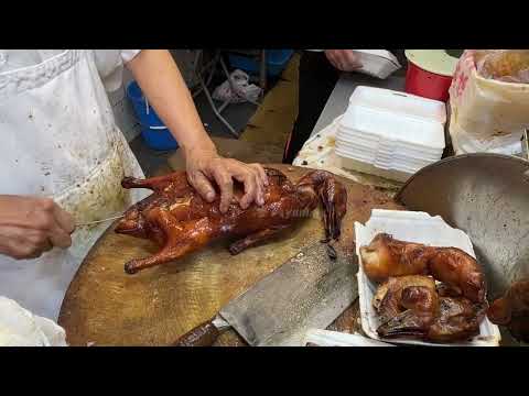 佐敦上海街新强记 燒味老舖，快刀手肥仔師傅，熱辣辣#燒鴨，脆皮#燒豬，脆皮#燒乳豬 玫瑰露#油鷄，肥美腩仔#叉燒 #旅游 #燒臘 #香港美食