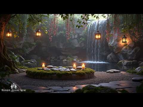 Tranquil Healing Music for Remove Negative Energy | Zen Meditation in Waterfall Ambience for Peace