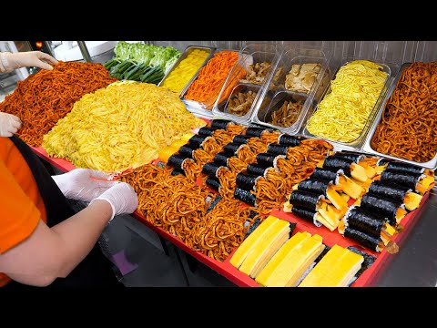Selling 5,000 in One Day?! Most Popular Korean Snack, Mini Gimbap l Korean Street Food