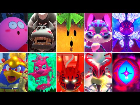 Kirby and the Forgotten Land + DLC - All Bosses (No Damage) - Switch 2