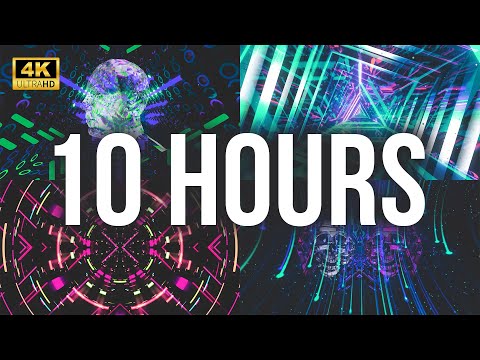 [4K] 10 HOURS OF VISUALS!! | VJ Loops