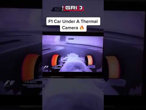 F1 Cars Braking Under A Thermal Camera