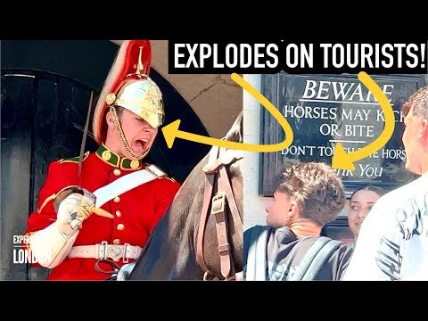 KING’S GUARD EXPLODES WHEN TOURISTS DID THIS! | Horse Guards, Royal guard, Kings Guard