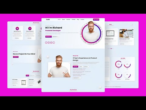 Build a Portfolio Website using | HTML CSS & JS | Tutorial | Complete Responsive Portfolio html css