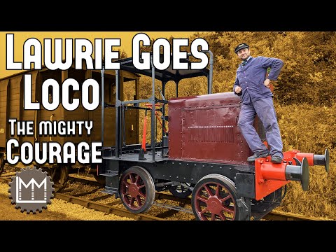 The smallest standard gauge engine? Courage, the littlest Hunslet. Lawrie Goes Loco Episode 22.