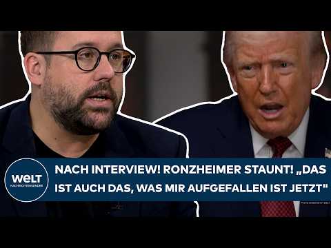 DONALD TRUMP: Nach Interview! Ronzheimer staunt! "Das ist auch das, was mir aufgefallen ist jetzt!"
