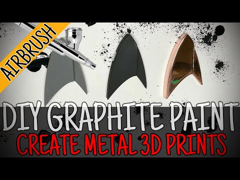 Easy Airbrush Graphite Paint for Electroplating 3d Prints