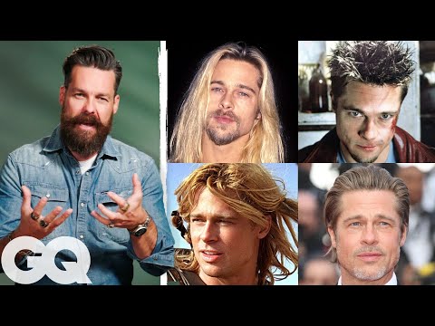 Pro Barber Critiques Brad Pitt's Most Iconic Hairstyles | Fine Points | GQ