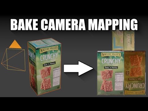 Blender 2.8 Bake camera mapped projected texture tutorial