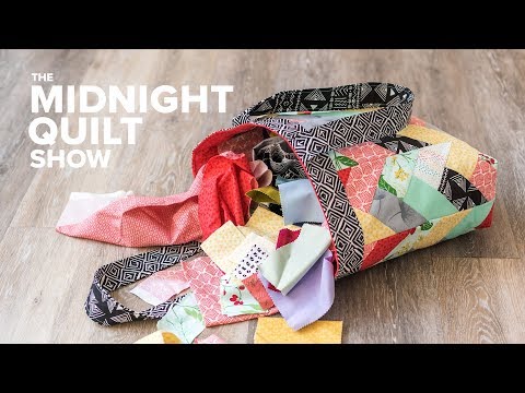 A QUILTED TOTE BAG Challenge with The Crafty Gemini! | Midnight Quilt Show