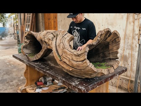 The Magical Fusion of High-End Craftsmanship and Hollow Wood Slices: A Stunning Art Creation!