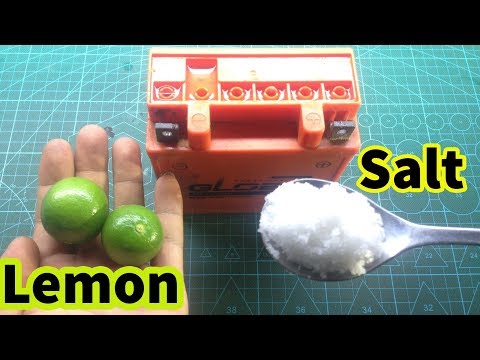 Repair battery with salt and lemon