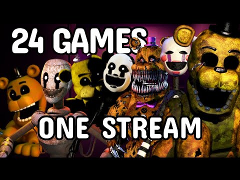 Completing the ULTIMATE 24 FNAF Game Marathon in ONE STREAM