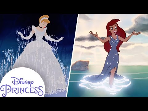 The BEST Princess Outfits and Transformations | Ariel, Belle, Cinderella & More | Disney Princess