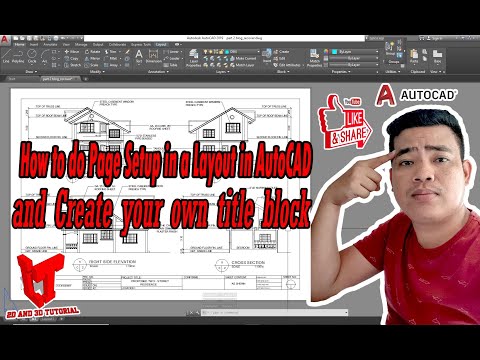 PAGE SET UP IN LAYOUT ANG CREATE TITLE BLOCK