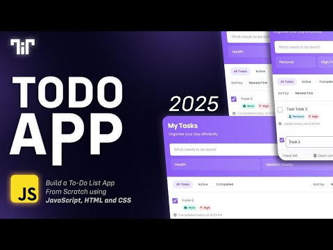 How to Build Modern To-Do App with HTML, CSS & JavaScript  | Beginner Project 2025