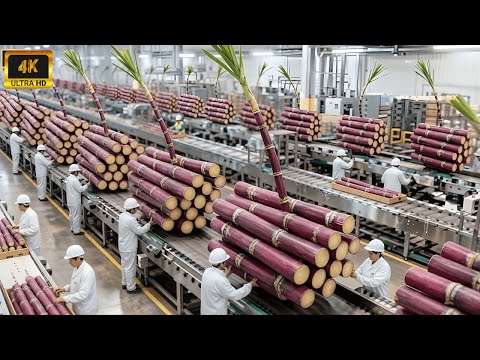 Inside a High-Tech Sugarcane Juice Factory: Raw Stalks to Clean Bottles (Factory Tour)