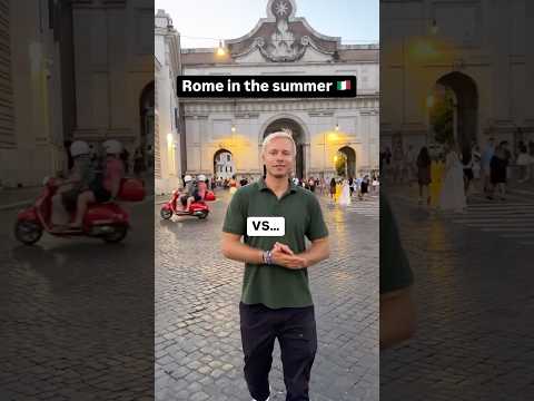 Rome In Summer Vs Winter 🇮🇹 #Italy #Rome #Roma #italytravel #romantic #winter #summer #viral #fyp