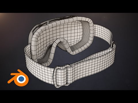 Topology Study : How To Model SKI GOGGLES in Blender