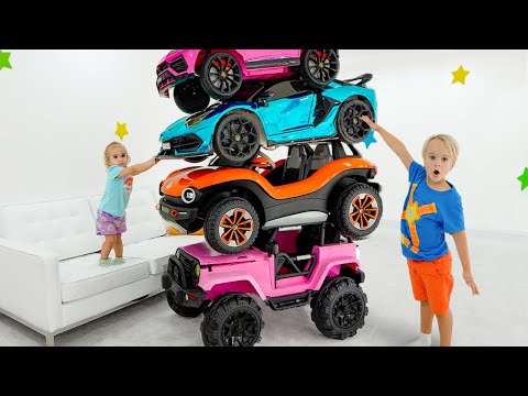 Alice and Chris learn to share toy cars