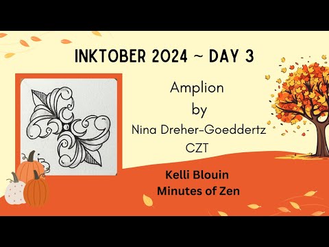 Inktober 2024 - Zentangle© - Day 3 - Amplion