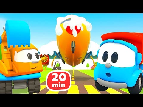 Все серии подряд - Лева Грузовичок Сборник про машинки и самолетики - Лучшие мультики