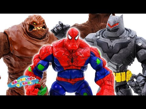 SPIDER MAN vs GIANT MUD MONSTER - TOY STORY