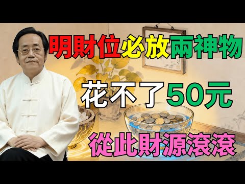 倪海廈：老祖宗找財位口訣，粗鹽淨氣、清水催財，50 元搞定風水局#倪海廈 #明財位 #粗鹽 #清水 #風水佈局 #財運