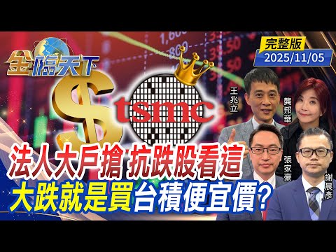 法人大戶搶 抗跌股看這 大跌就是買 台積便宜價？ft.#謝晨彥 #王兆立 #龔邦華 #張家豪｜#金臨天下 20251105 完整版 @tvbsmoney #台股 #美股 #鴻海 #AI #川普