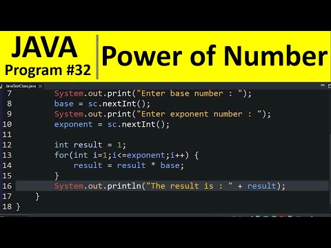 Java Program #32 - Calculate the Power of a Number in Java