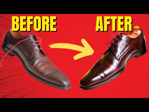 Remove Creases from Leather Dress Shoes PLUS High Shine Finish | Step-by-Step